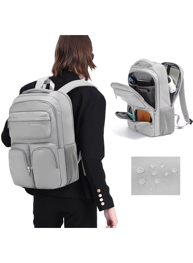 بانجي Bange 1807  Grey polyester unisex travel backpacks laptop waterproof - Image 5